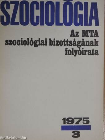 Szociológia 1975/3.