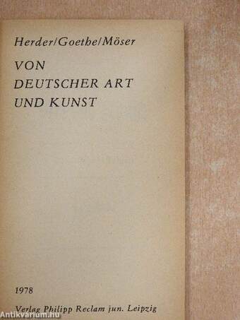 Von deutscher Art und Kunst