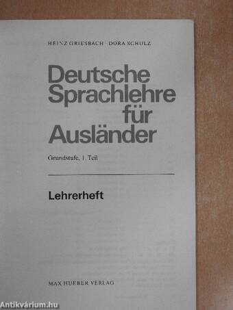 Deutsche Sprachlehre für Ausländer 1.