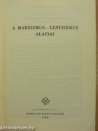 A marxizmus-leninizmus alapjai