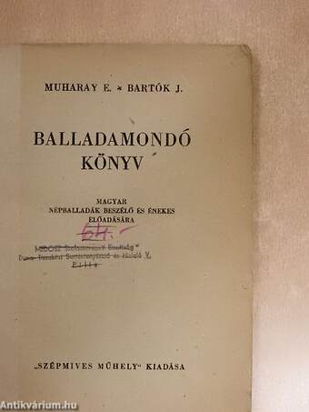 Balladamondó könyv