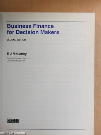 Business Finance for Decision Makers