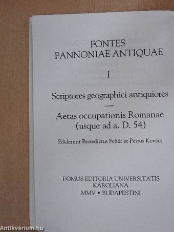 Early Geographers - The Period of the Roman Conquest (to AD 54)/Scriptores geographici antiquiores - Aetas occupationis Romanae (usque ad a. D. 54)