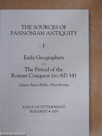 Early Geographers - The Period of the Roman Conquest (to AD 54)/Scriptores geographici antiquiores - Aetas occupationis Romanae (usque ad a. D. 54)