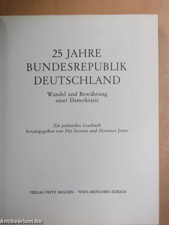 25 Jahre Bundesrepublik Deutschland