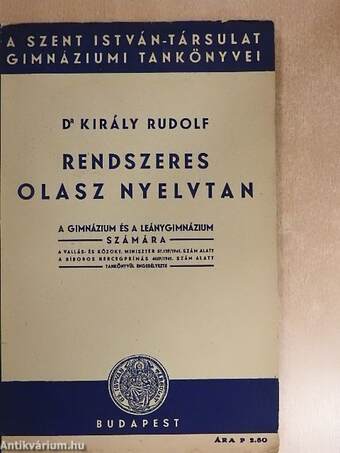 Rendszeres olasz nyelvtan