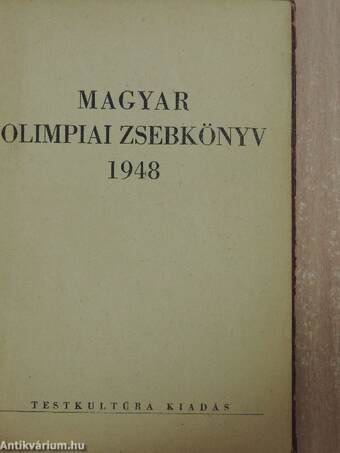 Magyar olimpiai zsebkönyv 1948