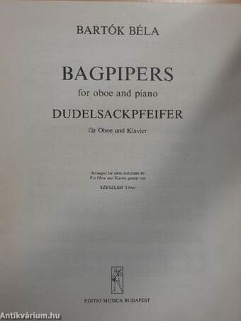 Bagpipers for oboe and piano/Dudelsackpfeifer für Oboe und Klavier