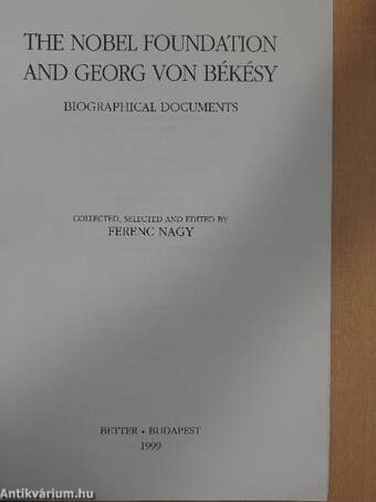 The Nobel foundation and Georg von Békésy