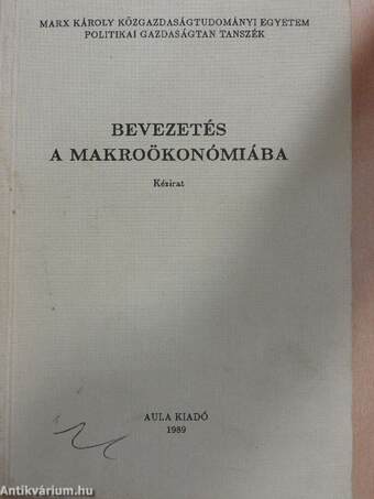 Bevezetés a makroökonómiába