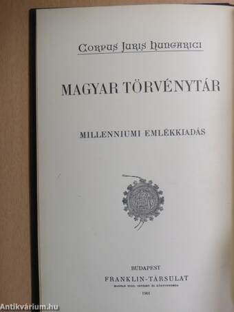 1900. évi törvényczikkek