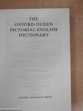 The Oxford-Duden Pictorial English Dictionary