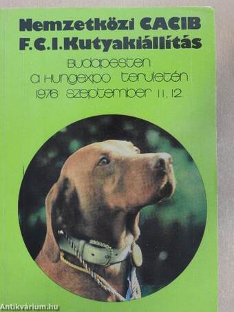 Nemzetközi CACIB F. C. I. Kutyakiállítás katalógusa és programja 1976. szeptember 11-12.