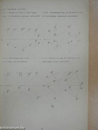 Geometriai összefoglaló és gyakorlólapok ábrázoló geometriából