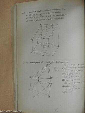 Geometriai összefoglaló és gyakorlólapok ábrázoló geometriából