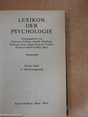 Lexikon der Psychologie 1-3.