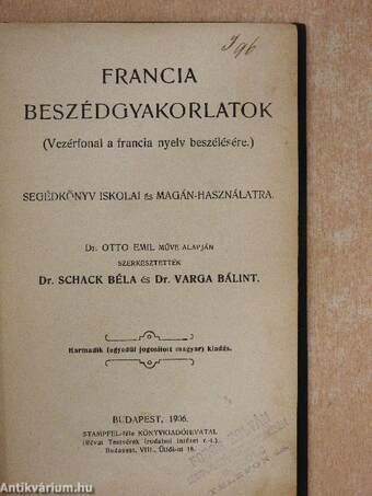 Francia beszédgyakorlatok