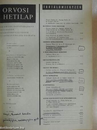 Orvosi Hetilap 1974. július-december (fél évfolyam)