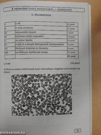 8 próbaérettségi biológiából