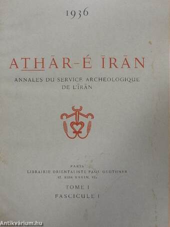 Athar-é Iran 1936. I/1.