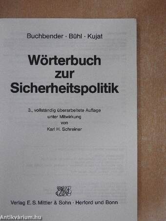 Wörterbuch zur Sicherheitspolitik