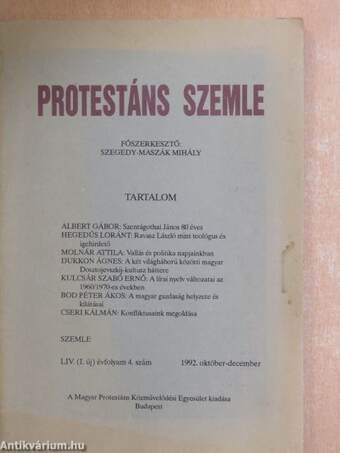 Protestáns Szemle 1992. október-december