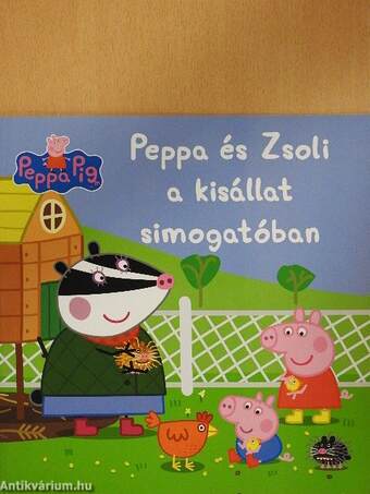 Peppa és Zsoli a kisállat simogatóban