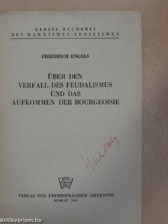 Über den verfall des feudalismus und das aufkommen der bourgeoisie