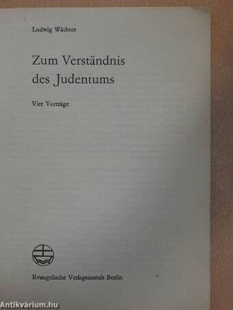 Zum Verständnis des Judentums