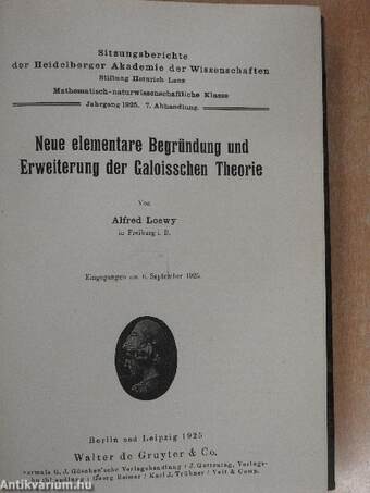 Sitzungsberichte der Heidelberger Akademie der Wissenschaften 1925-1926