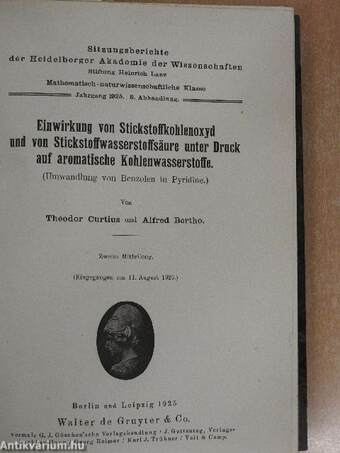 Sitzungsberichte der Heidelberger Akademie der Wissenschaften 1925-1926