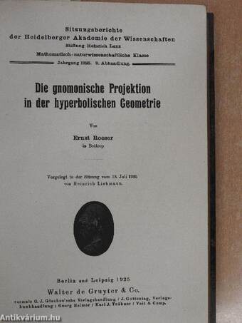 Sitzungsberichte der Heidelberger Akademie der Wissenschaften 1925-1926