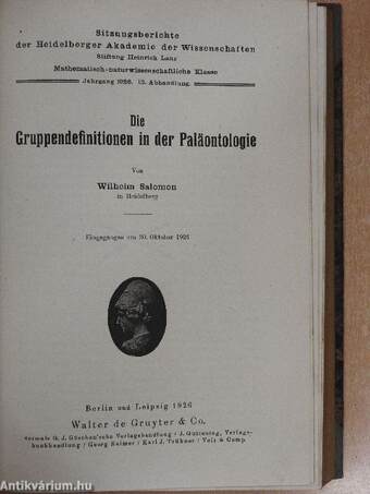 Sitzungsberichte der Heidelberger Akademie der Wissenschaften 1925-1926