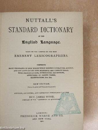 Nuttall's Standard Dictionary of the English Language