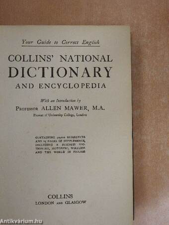 Collins' National Dictionary and Encyclopedia