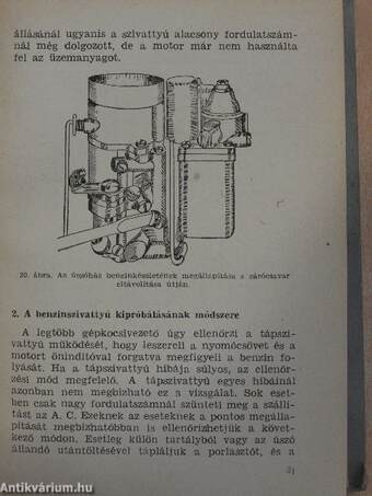 A gépkocsi üzemzavarai és szükségjavítása