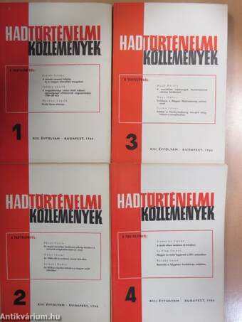 Hadtörténelmi Közlemények 1966/1-4.