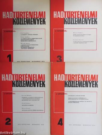 Hadtörténelmi Közlemények 1975/1-4.