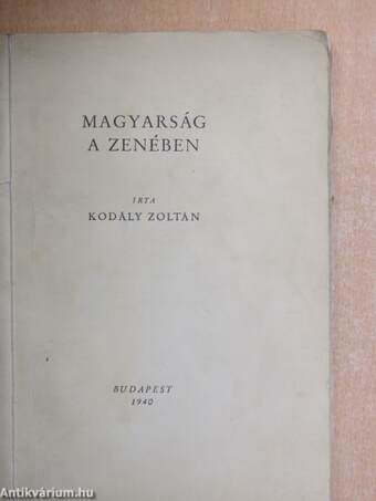 Magyarság a zenében (Tegzes György könyvtárából)