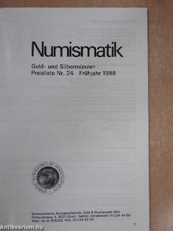 Numismatik Frühjahr 1988