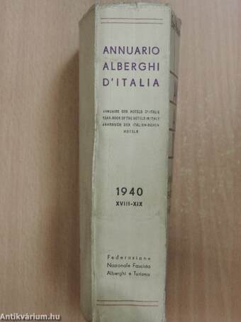 Annuario alberghi d'Italia 1940