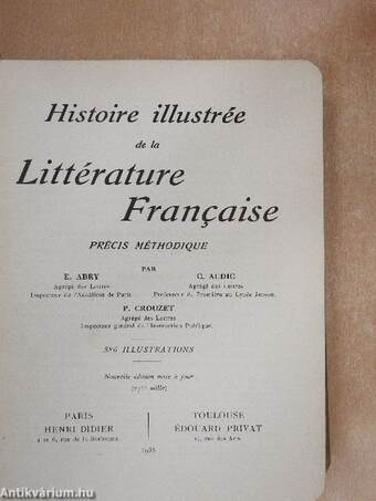 Histoire illustrée de la Littérature Francaise