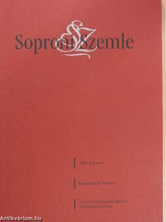 Soproni Szemle 2008/1