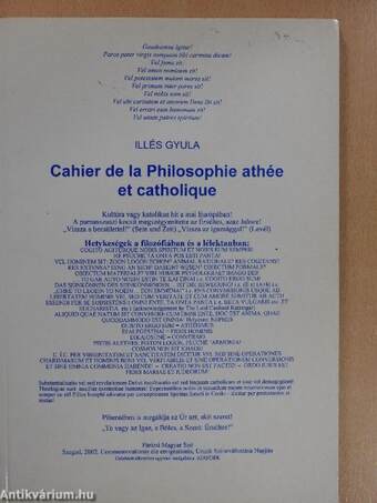 Cahier de la Philosophie athée et catholique