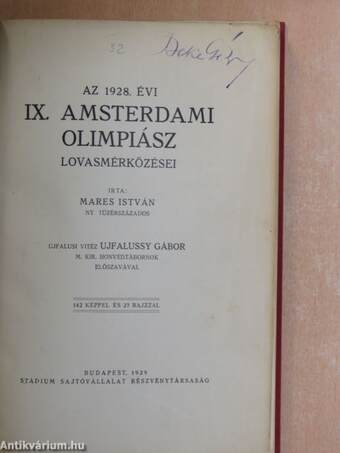 Az 1928. évi IX. amsterdami olimpiász lovasmérkőzései