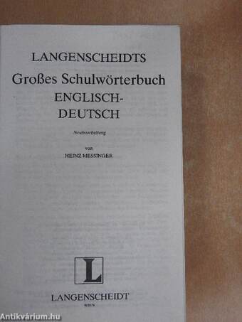 Langenscheidts Großes Schulwörterbuch