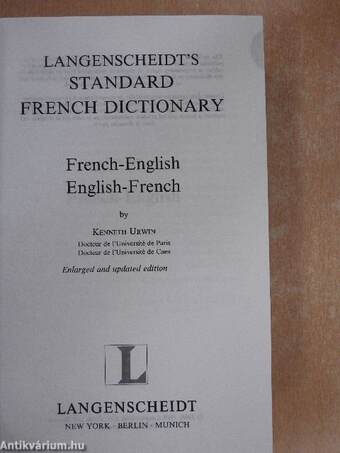 Langenscheidt's Standard French Dictionary