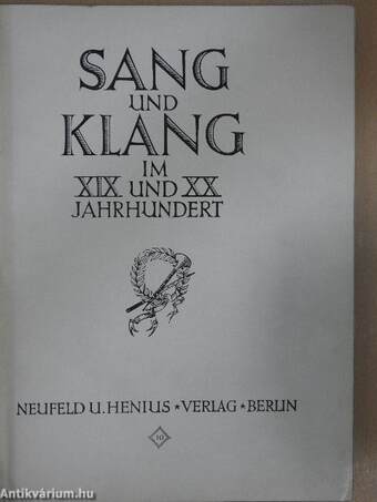 Sang und Klang im XIX. und XX. Jahrhundert X.