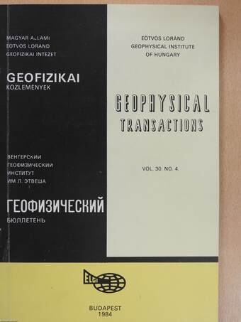 Geophysical Transactions Vol. 30. No. 4. (dedikált példány)