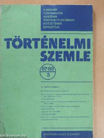 Történelmi Szemle 1987-88/3.